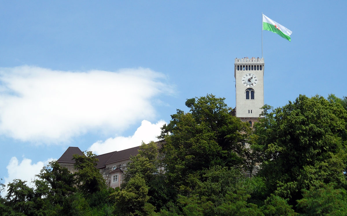 Die Burg von Ljubljana, Slowenien